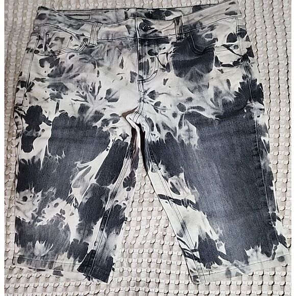 Lei Jean Shorts Size 13 Junior Bleach Tie Dye - Picture 1 of 14